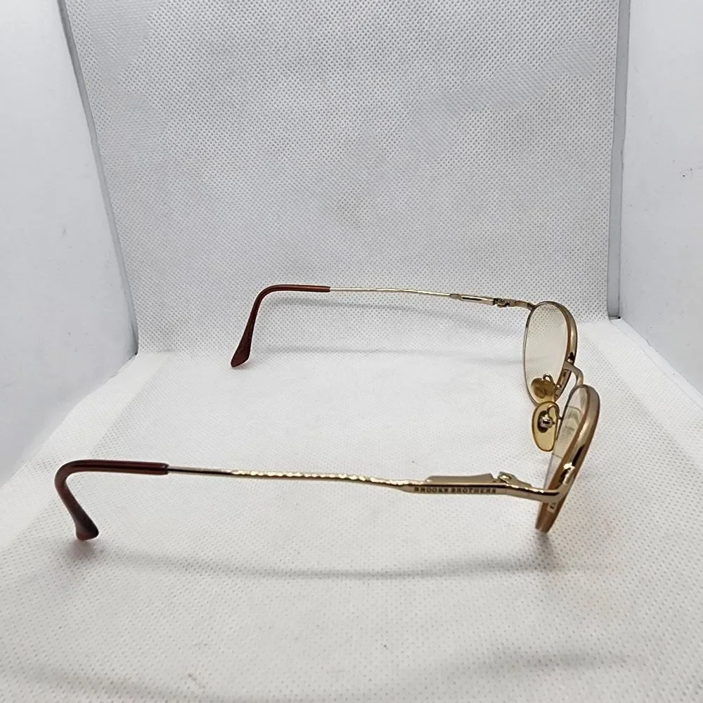 Brooks Brothers Gold & Brown Prescription Glasses Frames